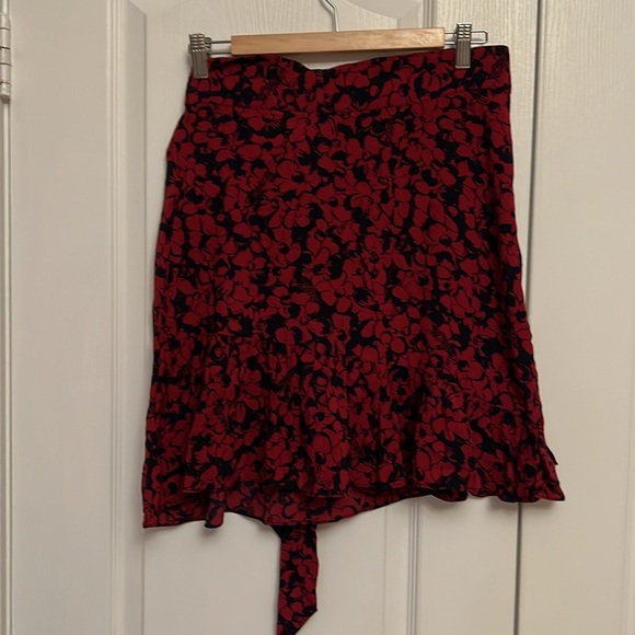 NWT ZADIG& VOLTAIRE Jusso Bico Flower Print Mini Skirt - Bordeaux - Picture 3 of 8